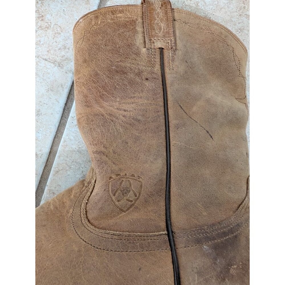 Ariat Brown Suede Western Cowboy Boots - Picture 3 of 15